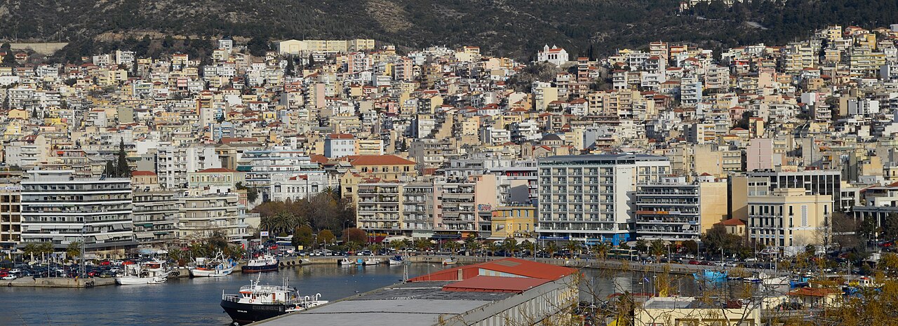Aegean coastline at Kavala cruise port